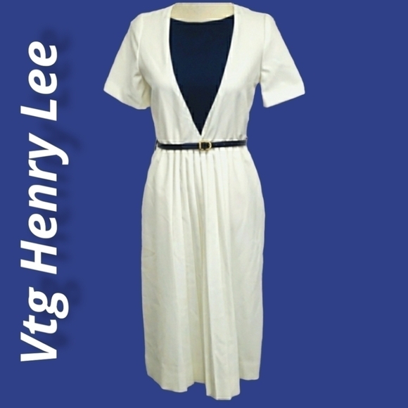 Vintage Dresses & Skirts - Vintage USA Henry-Lee Petites Dress 8 Short Sleeve
